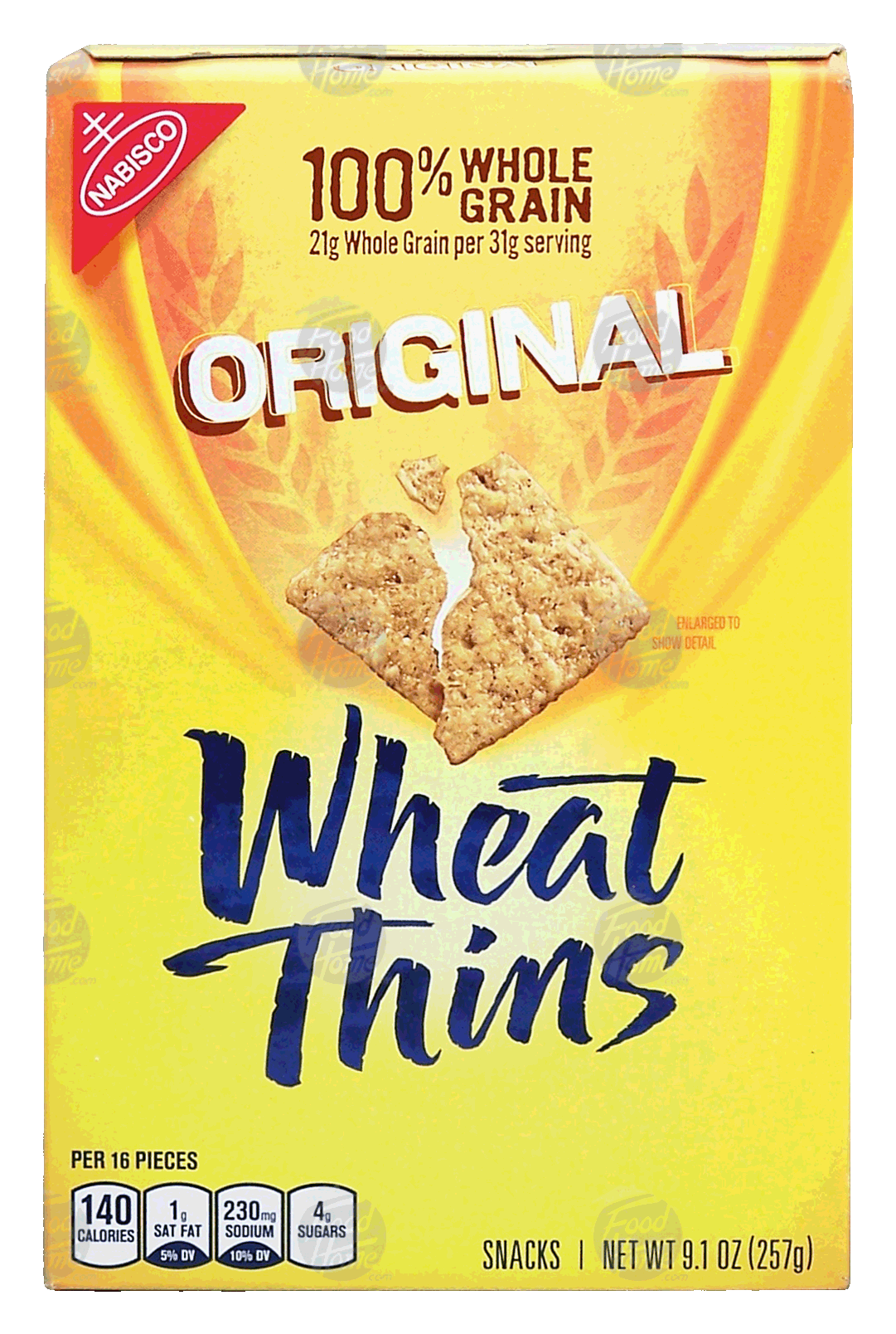 Nabisco Wheat Thins original whole grain snack cracker, 100% whole grain Full-Size Picture